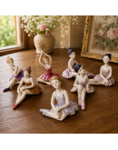 Bomboniera offerta ballerine in resina e porcellana
